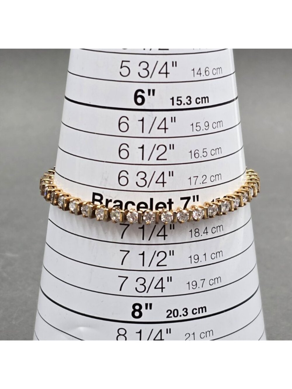 Vermeil Sterling Silver CZ Tennis Bracelet 7" Cubic Zirconia 925 - Picture 11 of 13
